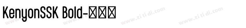 KenyonSSK Bold字体转换